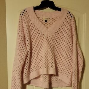 Universal Thread Light Pink V-Neck Sweater Size Large